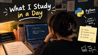 What I Study in a Day as a Data Science Student | Learning Python 🐍