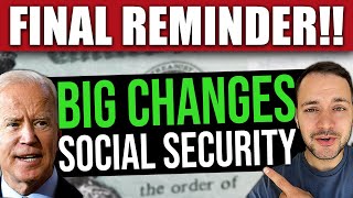 FINAL REMINDER!! Social Security BIG CHANGES coming… SSI SSDI SSA 2023 Cola Increase
