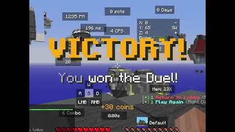 Minecraft every 9 years old kid using pvp client be like