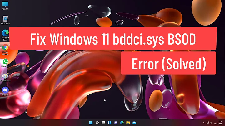 Fix Windows 11 bddci.sys BSOD Error (Solved)