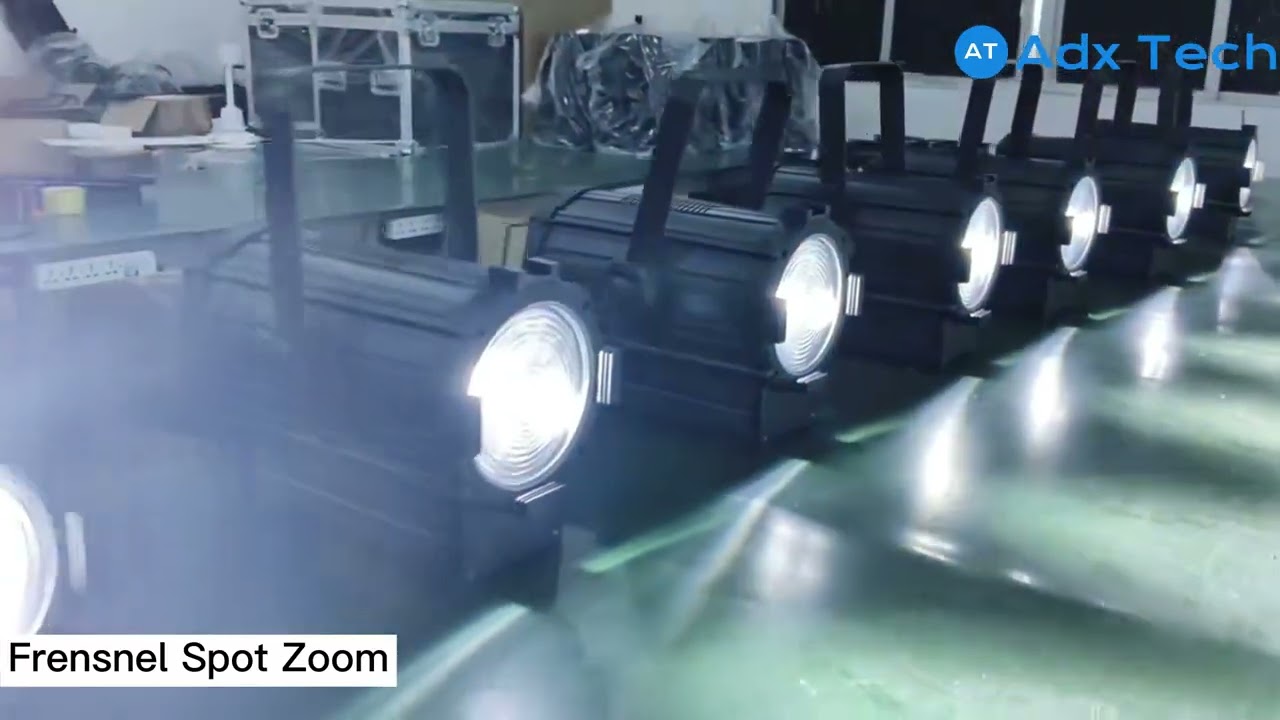 LED Spot Zoom Light Fresnel Lens LED Spot Light CW/WW RGBL Colors