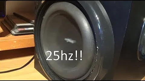 Logitech z906 - 25hz Excursion Test | Low Bass Test