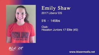 2017 Libero Emily Shaw - Volleyball Highlights Video