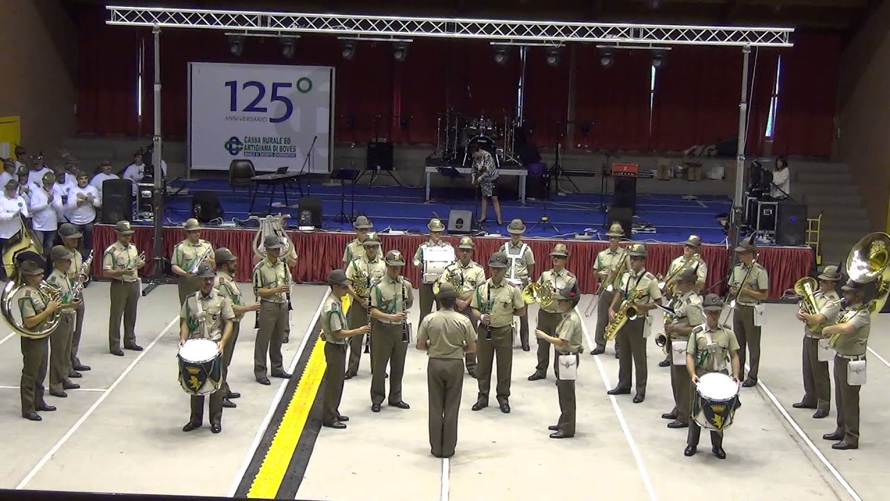 FANFARA ALPINA TAURINENSE : LA MARCIA DEI COSCRITTI PIEMONTESI - BOVES (CN) 6 - 10 - 2013.