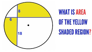 Can you find area of the Yellow shaded region | (Intersecting Chords) | math maths | geometry