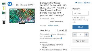 2022 Samsung TV Prices Costco | QN90B Q80B Q60B