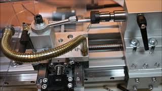 CNC Rotational axis as lathe (part 4).  First test run.