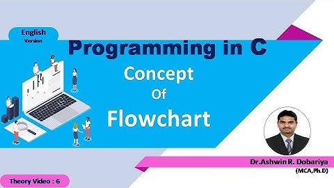 Programming in C | In English | 6 - Concept of Flowchart | By Dr.Ashwin Dobariya