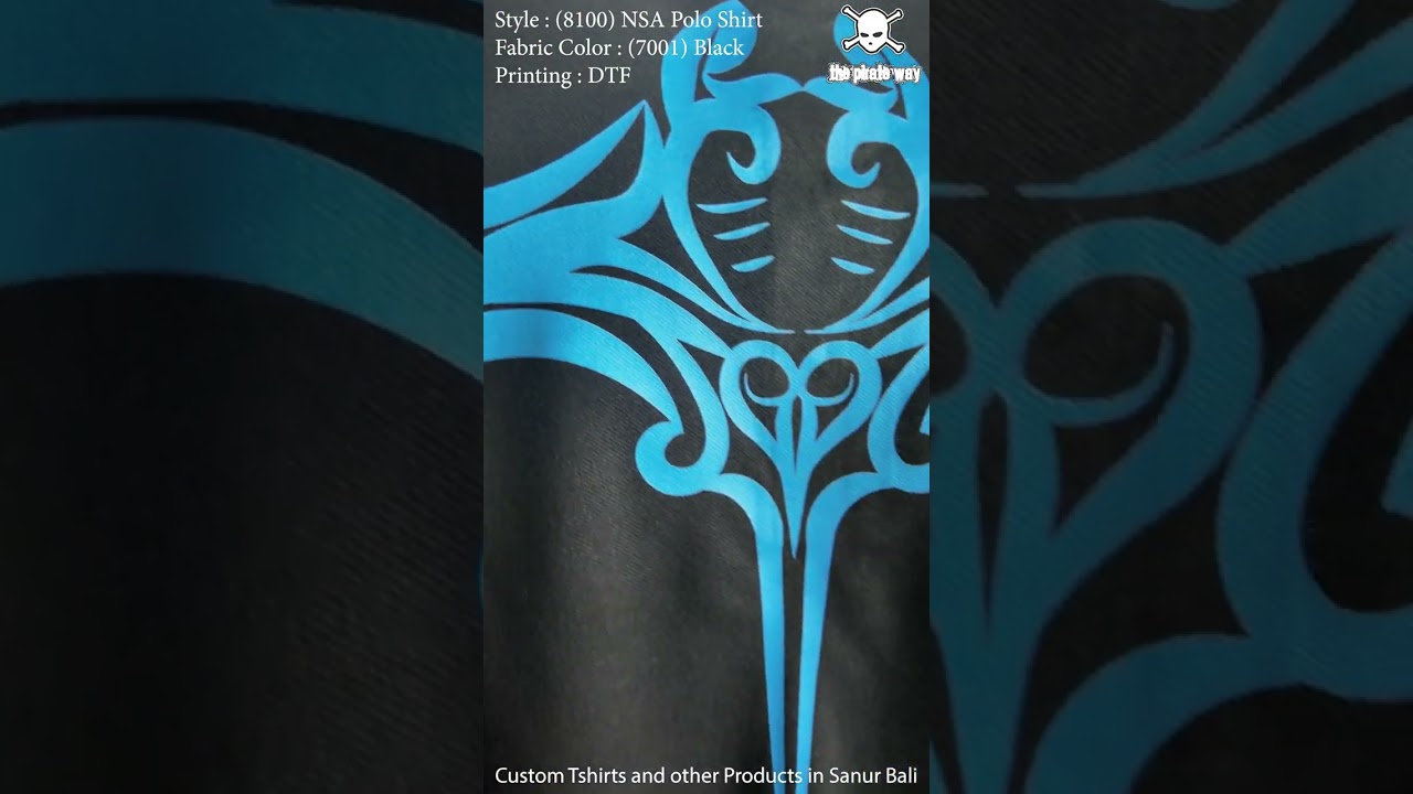 8100 NSA Polo Shirt 7001 Black The Pirate Way Printing Custom Design DTF Printing Best Quality Bali