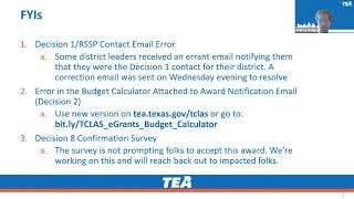 TCLAS Award Kickoff Webinar