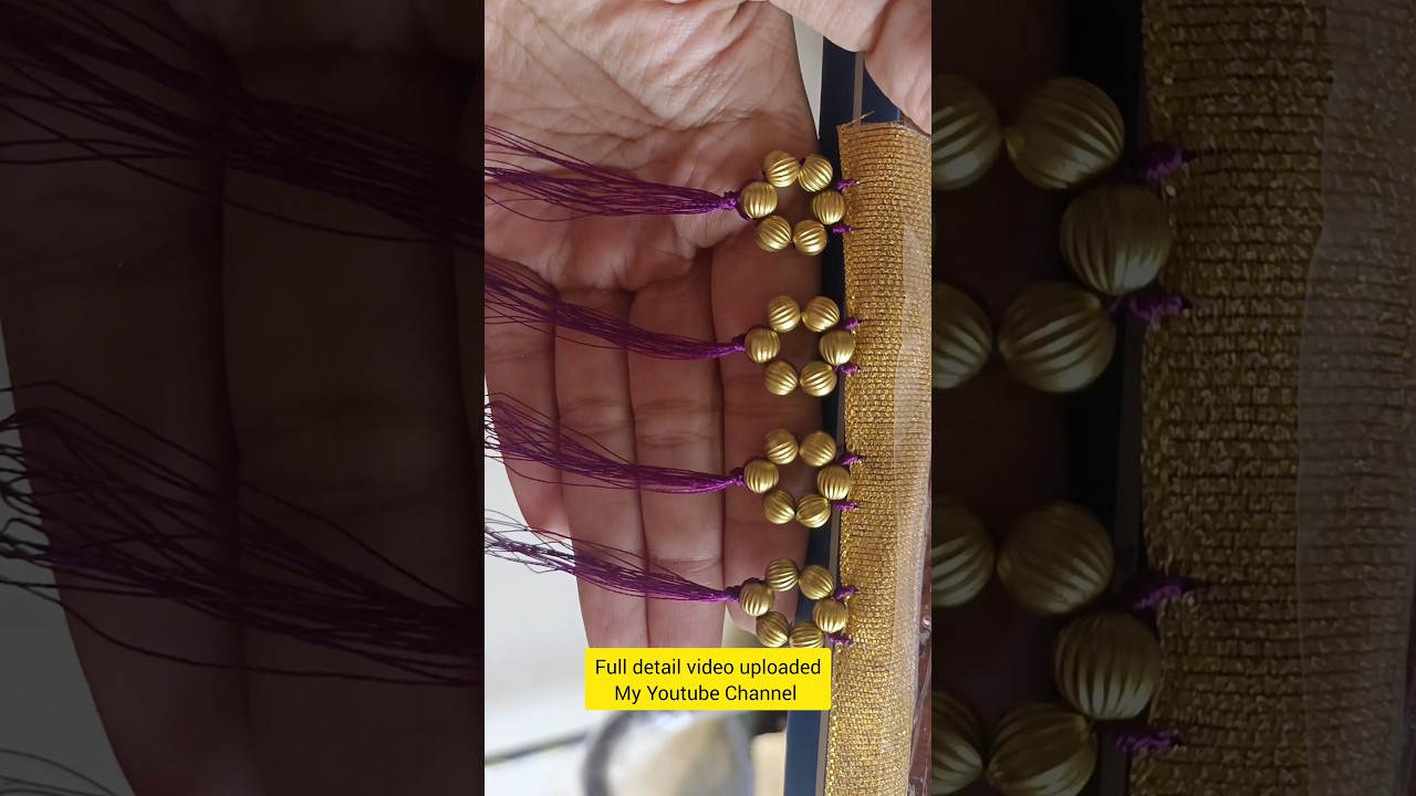 saree kuchu using round beads 🤩 