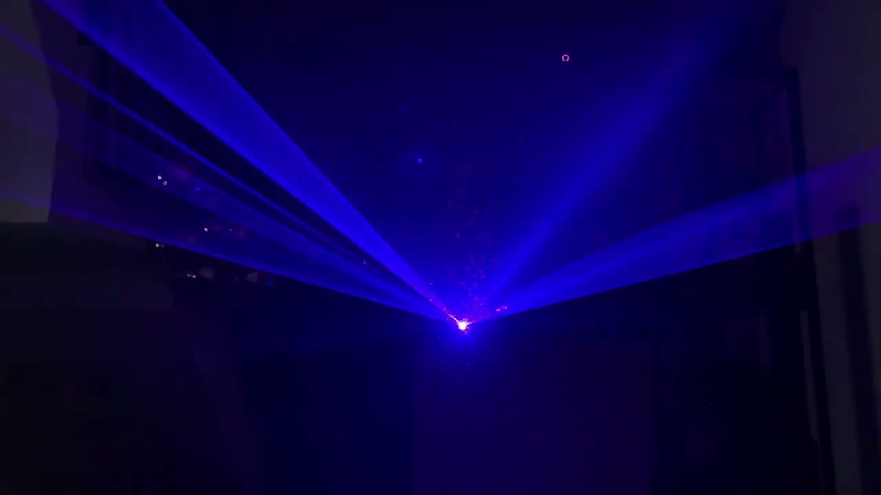 Đèn laser 1 cửa một màu xanh dương trang trí phòng... - youtube