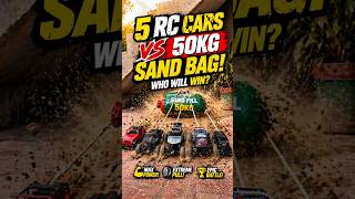 5 RC Cars vs 50KG Sand Bag 😱 WHO WILL WIN? (Extreme Power Test!) #viralshorts