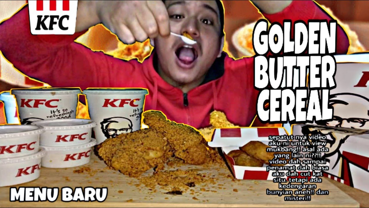 KFC GOLDEN BUTTER CEREAL & CHILI CHEESE BALLS | ASMR (MUKBANG MALAYSIA)