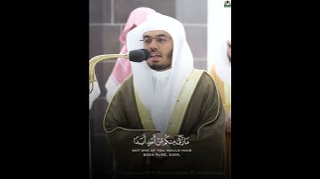 آية من سورة النور تلاوة خاشعة د/ ياسر الدوسري.