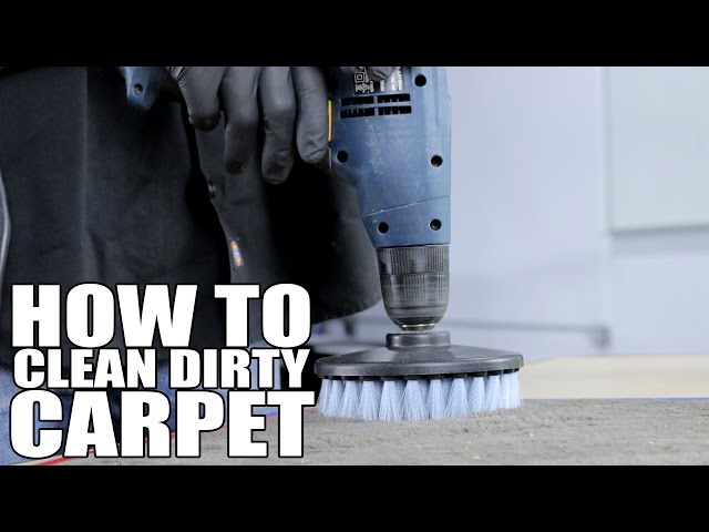 How To Clean Dirty Carpet - Chemical Guys Gray Carpet Brush For