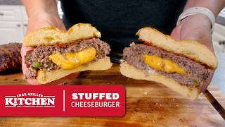 Cheddar Cheese Stuffed Burger | CG Kitchen