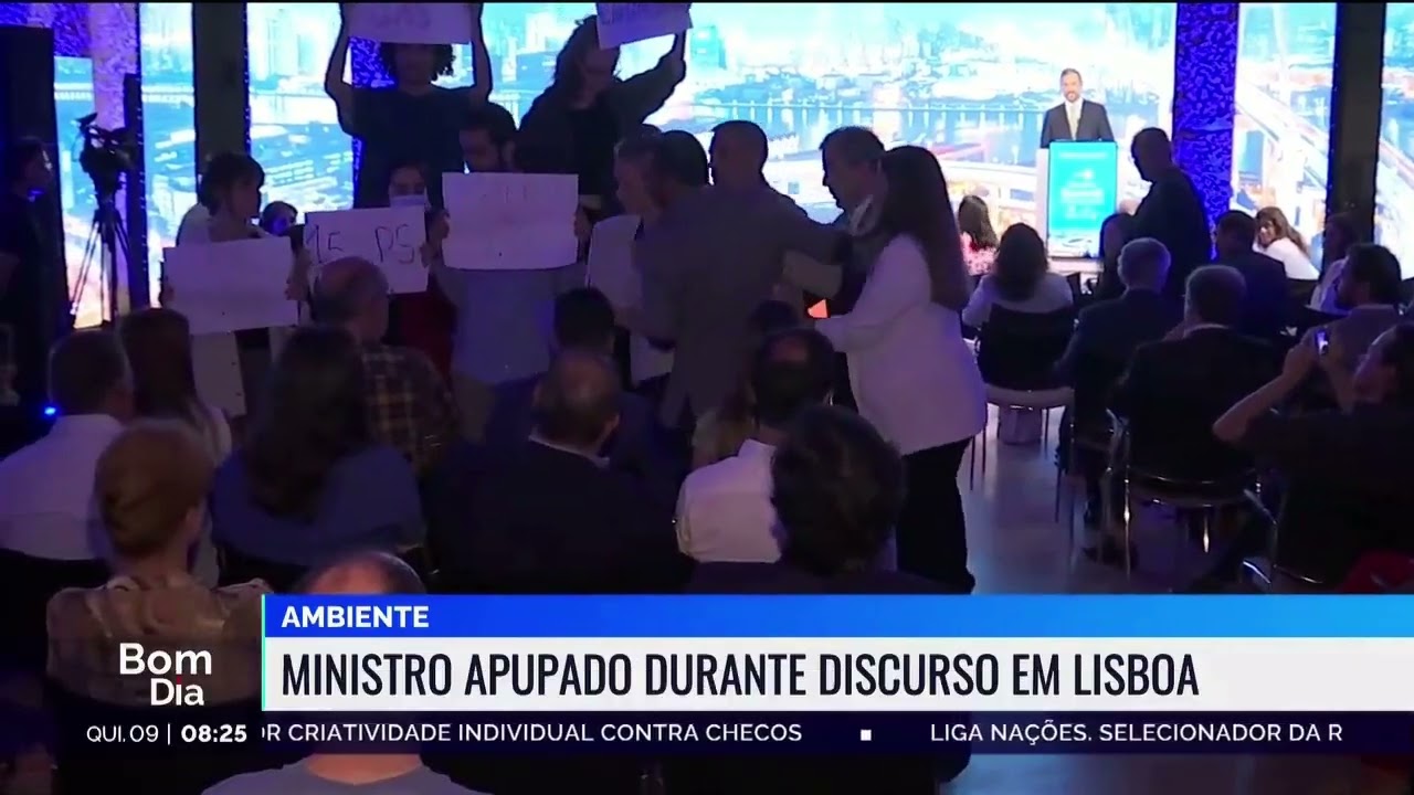 Scientists disrupt Government Greenwashing Event, removed by Security | SR Portugal