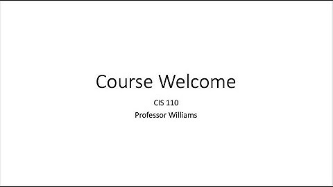 Professor  Tanisha Williams Course Welcome_Post University