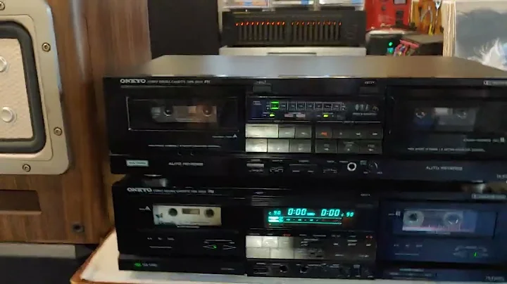 Vintage 80's ONKYO Double Cassette Decks. TA-RW400, TA-RW490 Comparison DEMO.