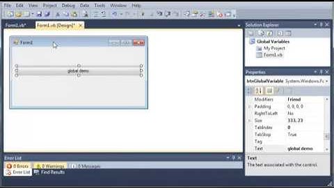 Visual Basic - 50 - Global Variables