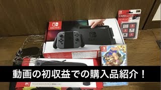 動画の初収益でニンテンドースイッチとか色々買って来たので紹介します！