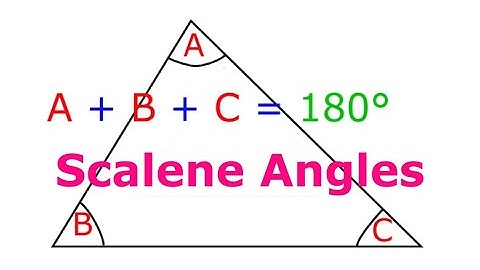 Angles of A SCALENE Triangle
