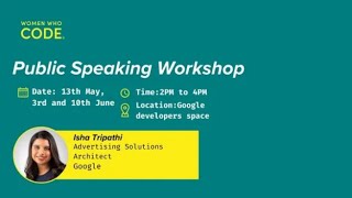 Public Speaking Workshop Session - 1