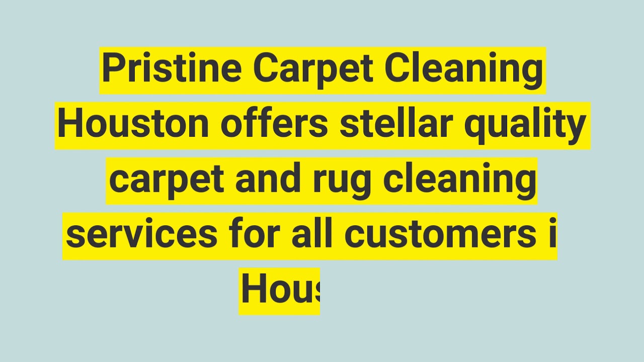 Pristine Carpet Cleaning YouTube