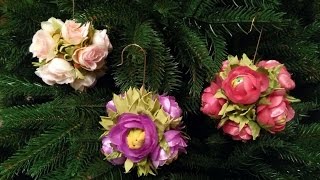 видео Живые цветы вместо игрушек на новогодней ёлке
