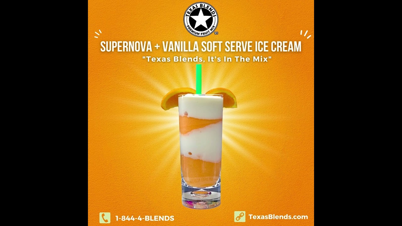 Daiquiris, Soft Serve Ice cream, Margaritas, Premium Fruit Mix, Drink Mix, Supernova - Texas Blends