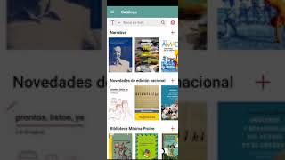 Biblioteca País: uso de la biblioteca descargada como app en un celular screenshot 1