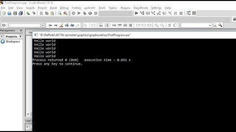 How to print a line in Code::Block. :)