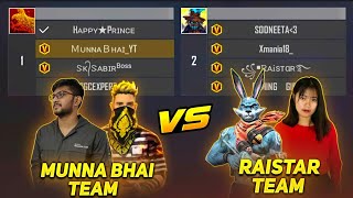 Munna Bhai SK Sabir Boss Team VS Raistar X-Mania Sooneta Team | Free Fire Telugu | MBG ARMY