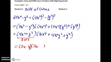 Factoring Sum and Difference of Cubes Part 2