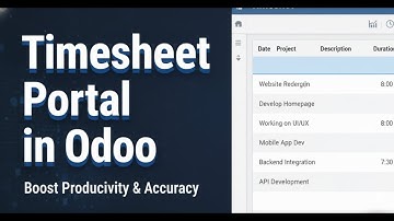 Odoo Timesheet Portal | Submit, View & Manage Timesheets from Portal | Available in  Odoo 17, 18, 19