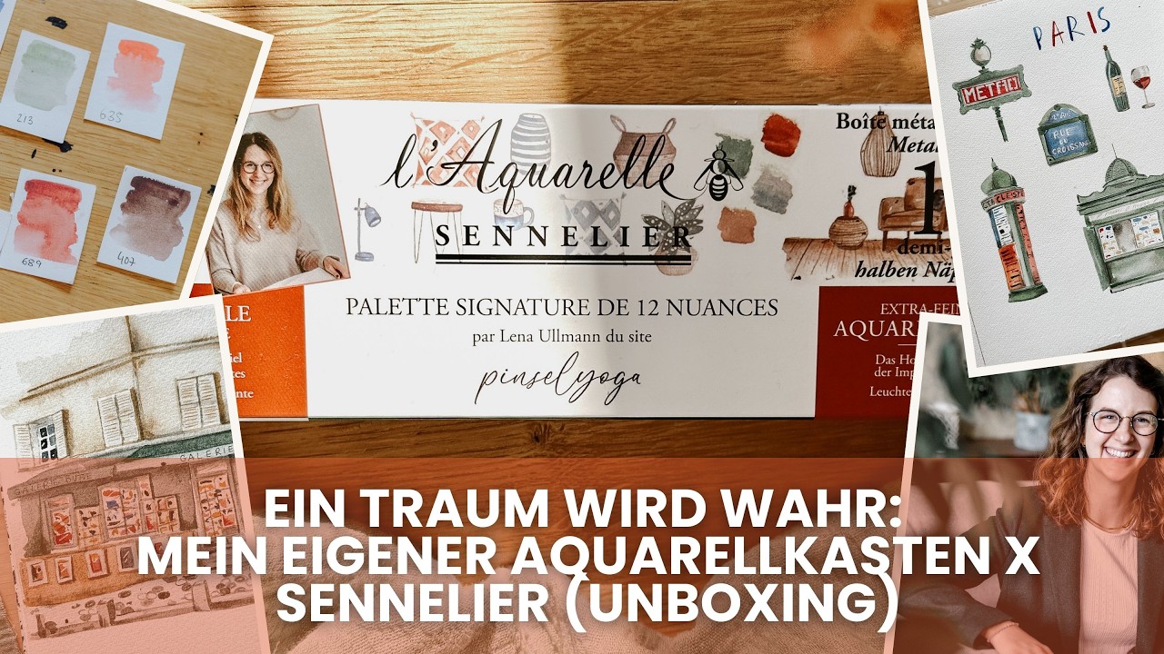 Ich habe meinen eigenen Aquarellkasten mit Sennelier entwickelt und DAS ist drin