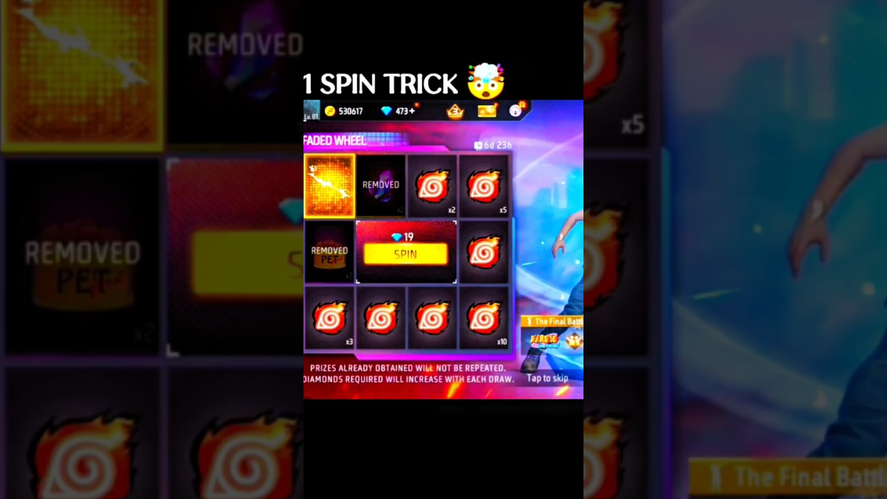 FreeFire Final Battle Emote | 🥳 Free Spin Trick 🆕 🤯🤯 