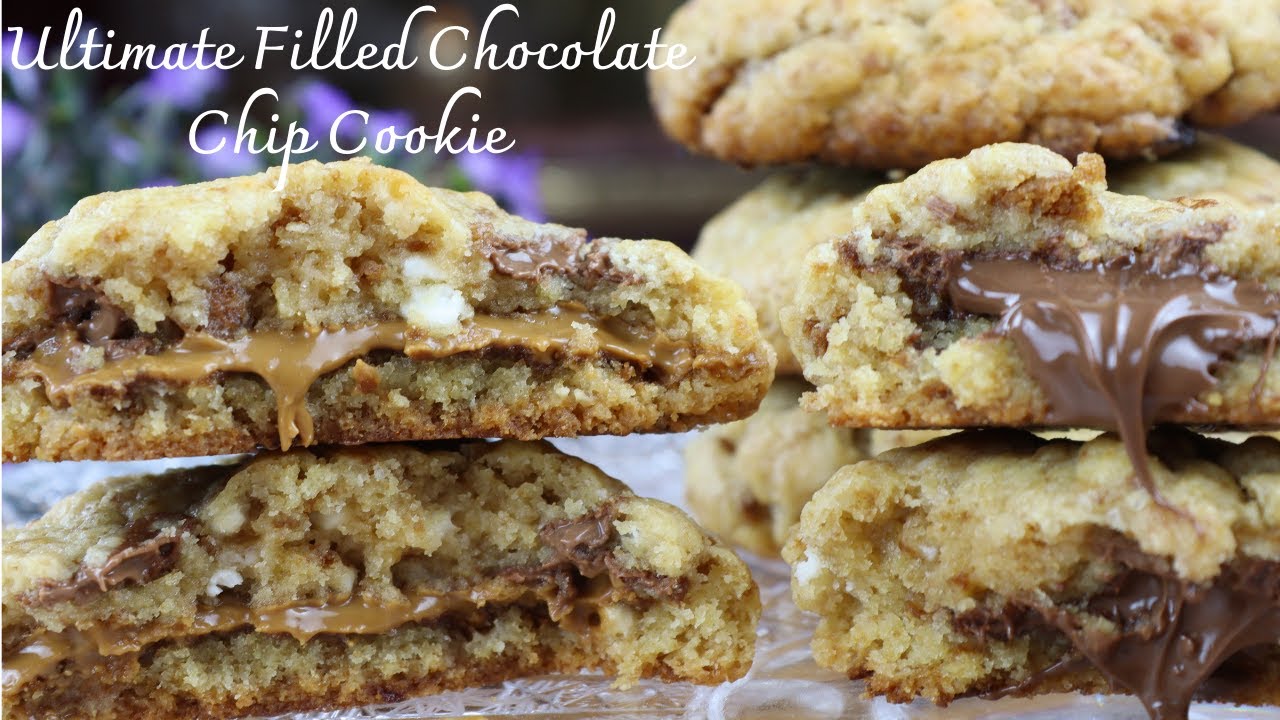 Ultimate Filled Chocolate Chip Cookie Nutella & Lotus Filled Cookies
