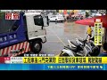 工程車後斗門突彈開! 迎面擊碎貨車玻璃 駕駛驚嚇｜三立新聞LIVE