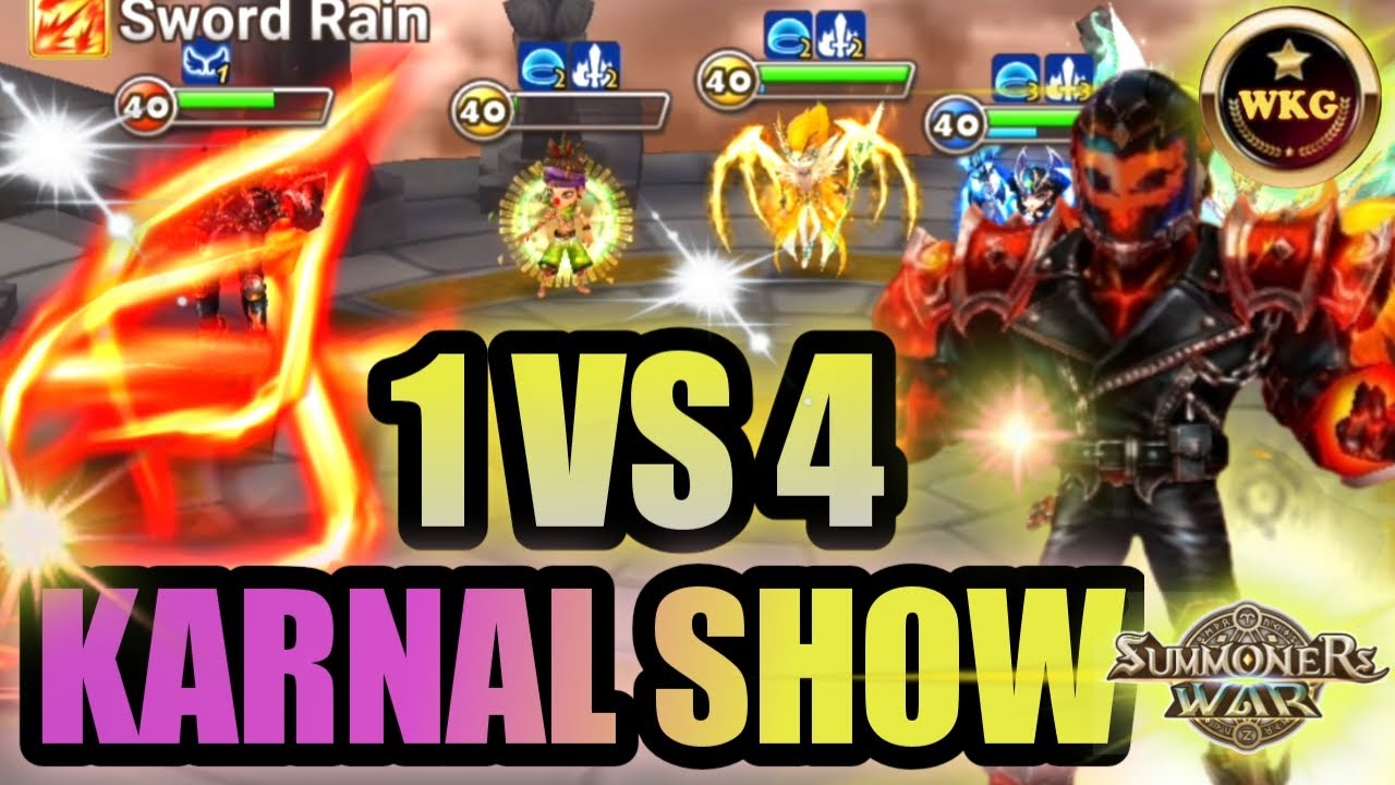 G2 PLAYER CAN SOLO 1 VS 4 WITH KARNAL (FIRE BISON) - Summoners War