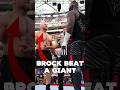 Brock Lesnar HAD TO FIGHT A GIANT #wwe #wrestling #shorts