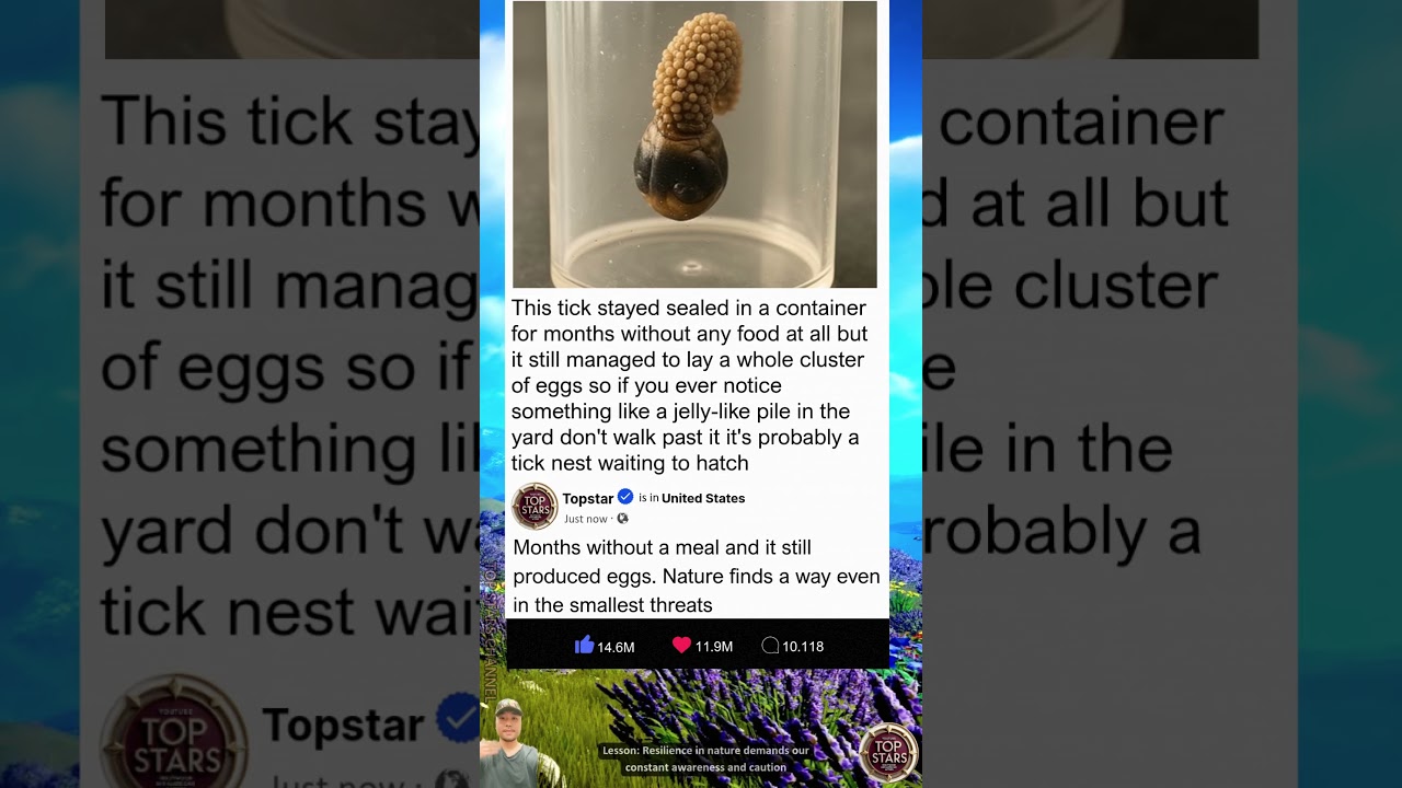 Tick Sealed for Months Without Food Still Laid Eggs – Watch Your Garden