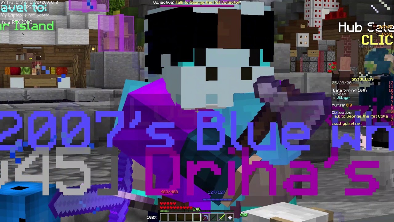 Another Hypixel Skyblock Player AUTO CLICKER [CAUGHT ON CAMERA