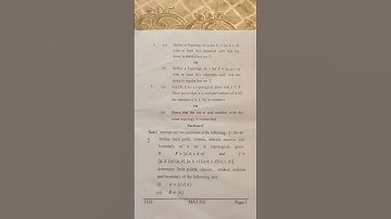 m.sc mathematics 1st sem. #topology #ddu #gkp previous year paper , (CBCS mode) #shorts