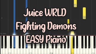 Juice WRLD - Fighting Demons (Simple Piano Pop Songs) Sheet 琴譜 #easypiano #sheetmusic