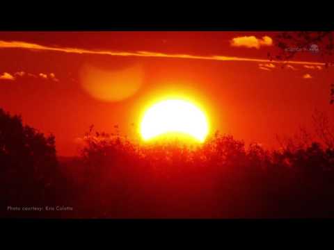 Partial Solar Eclipse makes sunset special