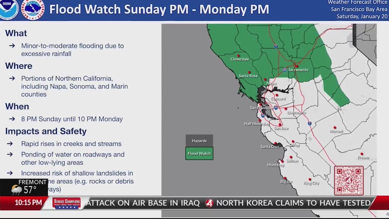 NWS issues Flood Watch for North Bay counties - YouTube