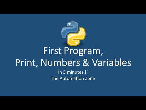 First Program and Numbers - Python Tutorial 3