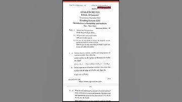 Introduction to Probability and Statistics 2023 AI/AL/CD - (302) Rgpv Question Paper